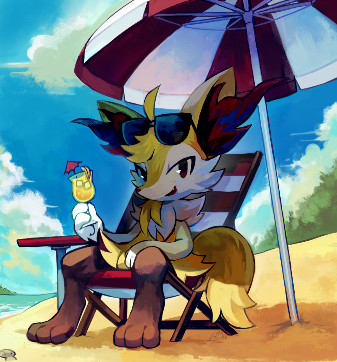 straviios: Gift for @braixenskirtArt by Exty =3