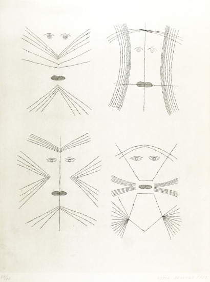 Codex d'un Visage, 1962, Victor BraunerMedium: engraving