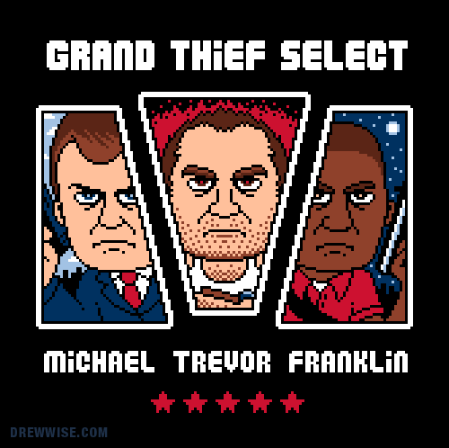 it8bit:  Grand Thief Select T-shirts available for ป on 09/20 at The Yetee. Created and submitted by Drew Wise Design
