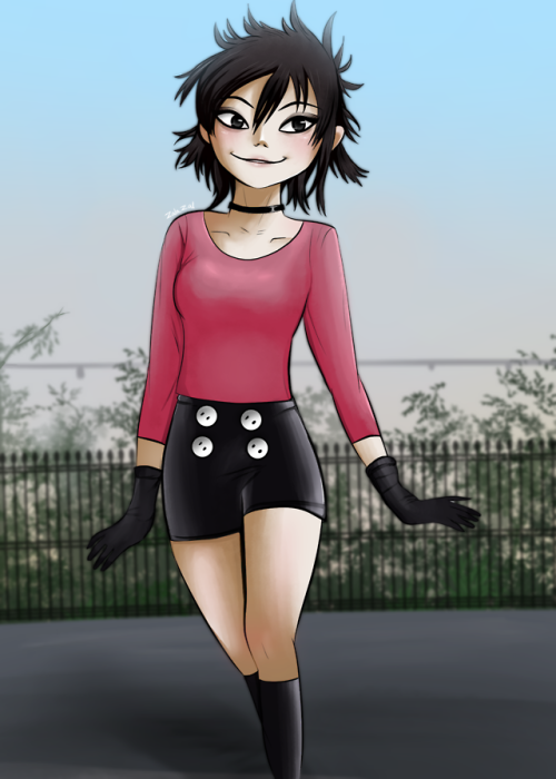 A fanart of Noodle from the “Panasonic Jaguar Racing” commercial ♡ Couldn’t help but love that outfi