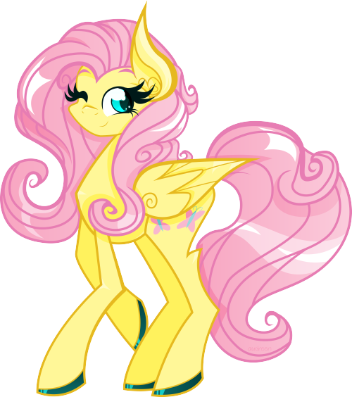 mavdpie:  Fluttershy! Probably winkin at her girlfriend or somethn   <3