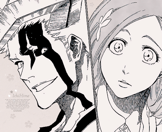 uzurume:  📎🔼IchiHime🔼Bleach   😌Insp. 💓 💜 💗​ 