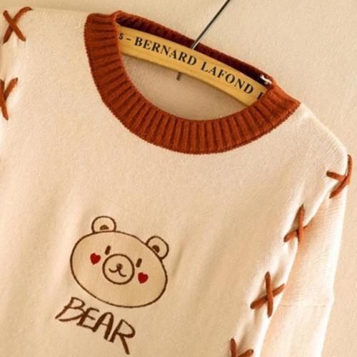 Cute Bear Round Neck Sweater starts at $34.90 ✨✨ I like this one. What about you? 