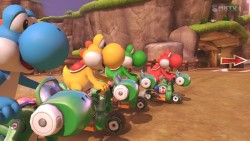 nothingbutgames:  Yoshis in Mario Kart 8