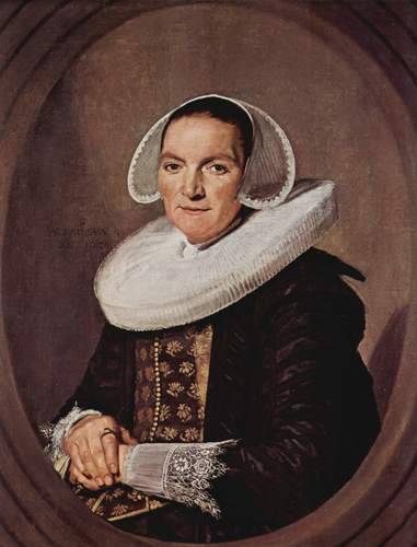 Portrait of a forty year old woman with folded hands, 1638, Frans HalsMedium: oil,canvas