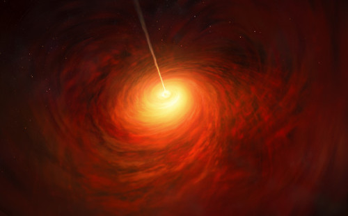  Artist’s impression of the Black Hole at the heart of M87 