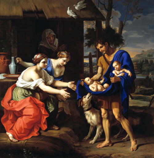 necspenecmetu:Nicolas Mignard, The Shepherd Faustulus Bringing Romulus and Remus to His Wife, c. 165
