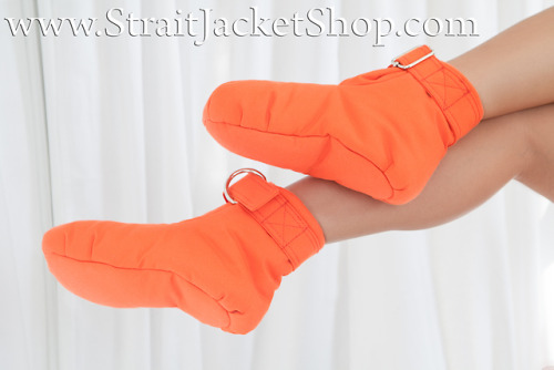  Soft Padded Orange Restraining Booties for Max Security Prisoners!Great for restraining inmates in 