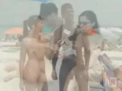 Naked News On The Beach