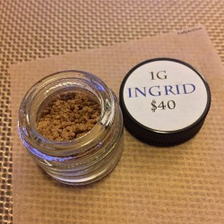 coralreefer420:  Ingrid hash from @GrassrootsSF,