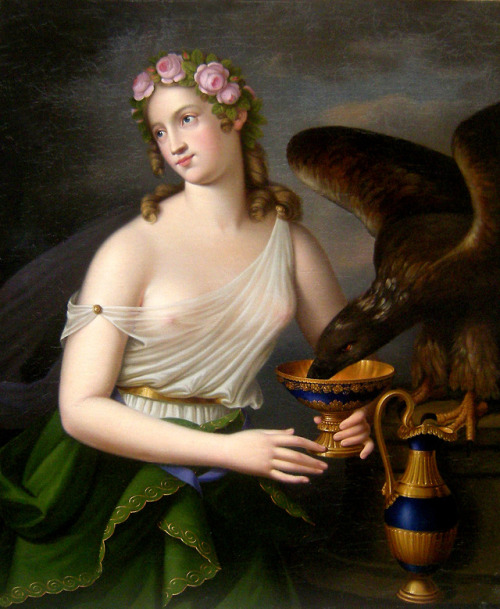 Goddess of Youth and Cupbearer Hebe and Eagle of Zeus, Louis Fischer, 1827