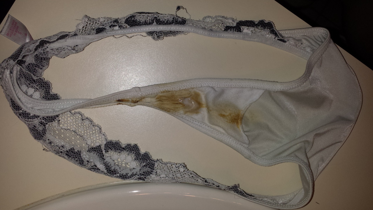 Anon  submitted: My dirty Candies thong.  Yes, thats my creamy discharge.