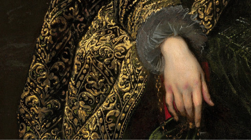 closeupofpaintings: Sir Anthony van Dyck - Marchesa Balbi, c. 1623 (detail), oil on canvas