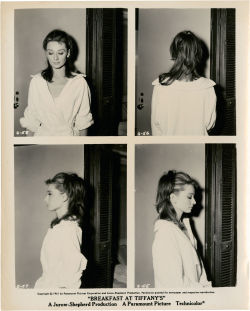 bellezzaxx:  bellezzaxx Audrey Hepburn in hair test shots for Breakfast At Tiffany’s 1961 