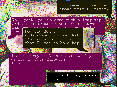 A Little Comic(?) About Holding Back & Being Trans Online