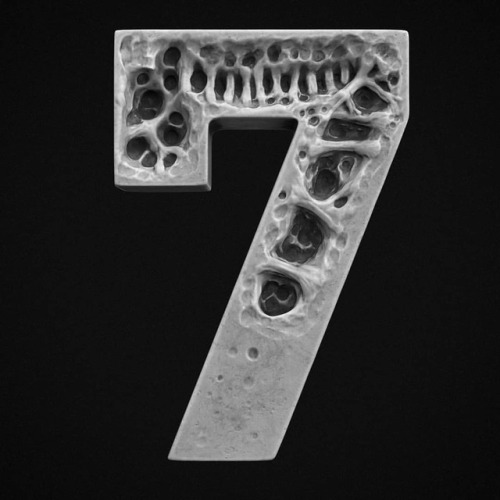 «7» . . . @36daysoftype #36daysoftype #36days_7 #36daysoftype05 #font #typography #typeface #zbrush 