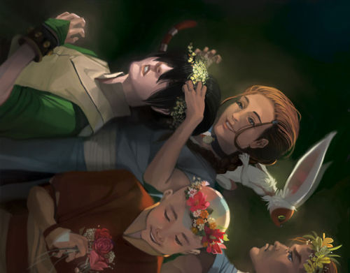 gavi-gavi:Have some flower crown Team Avatar to cheer you up after that last season of Korra!—-Here’