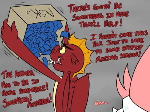 closetfizzle:  Finding the Answer Part 1 of ? Fizzle: Jeez. Garble’s been really stressed lately. I- I haven’t seen him like this in a long time. A-and, of course… it’s because of me… W-way to go, Fizzle… I’ll be the one to make the pack