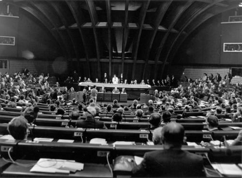 The first meeting of the European Parliament, 1979.
