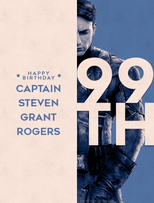 daisyridlay:Happy Birthday Steve Rogers! (July 4th, 1918)