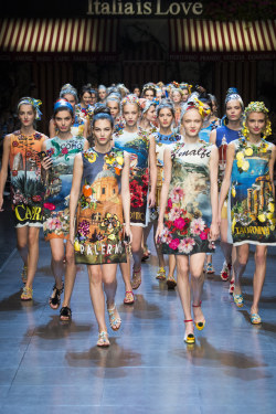 vogue:  The Dolce &amp; Gabbana gang is here.  Don’t miss a single look from the collection’s showstopping runway in Milan.  