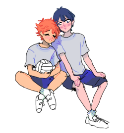haruseme-w:  for erika because i promised to draw her some kagehina a long time ago