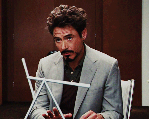 Imagine Tony reluctantly letting you play with his hair whenever you notice how fluffy and soft it looks.  Gif Credit : tumblr probably