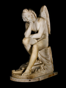 hadrian6:  Cupid in Repose.  1844.Johann Christian Lotsch. German 1790-1873. marble. Sotheby’s May 2015.http://hadrian6.tumblr.com