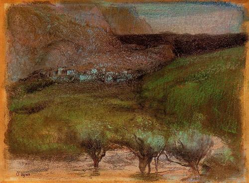 Some Olive Trees….Olive Grove (orange sky) Vincent van Gogh 1889Olive Tree wood in Moreno Gar