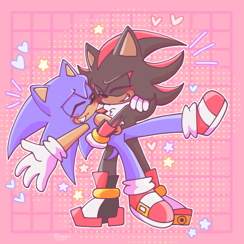 I came here for the gay hedgehogs — nyku7: Another sonadow draw of mine ~  Kissing