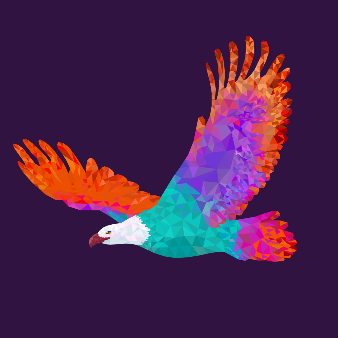 artchipel:  Pasquale D’Silva | on Tumblr - Triangimals | An Eagle