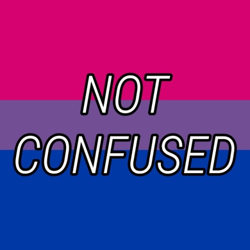 (Image description: six images with the bisexual flag as a background and text in the center. They r