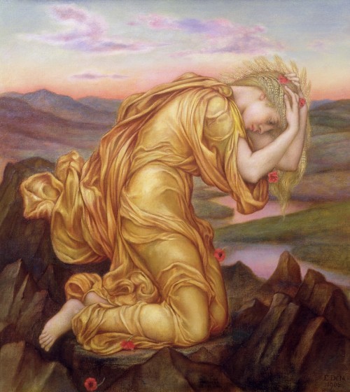 Demeter Mourning for Persephone by Evelyn de Morgan1906oil on canvas The De Morgan Centre