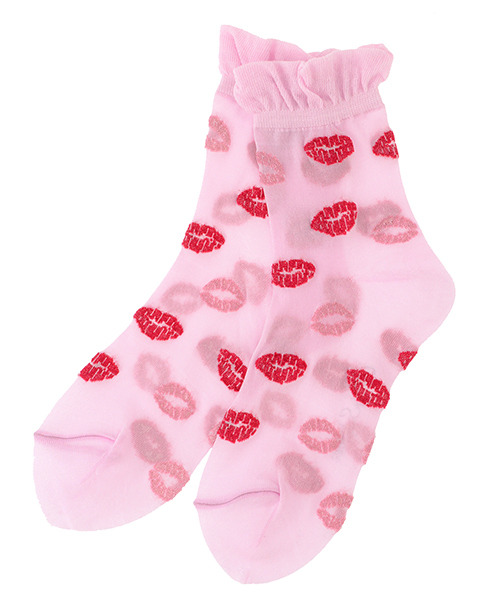 japanesefashion: Candy Stripper | VOLUBLE LIPS LAME SOCKS