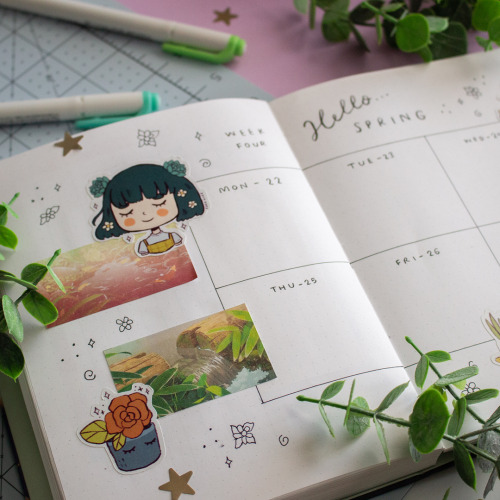 Spring is here! This week&rsquo;s bujo spread is lookin very FRESHHH. I&rsquo;ve been wanting to go