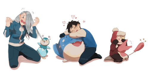 syruubi: YOI and pokemon have been high on my mind lately for obvious reasons so clearly that means more Pokemon AU!   With more headcanons/misc information that no one asked for: Keep reading 