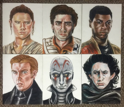 kylo-ren-is-my-space-husband:Meet the squad, my ever growing collection of Star Wars portraits! Soon