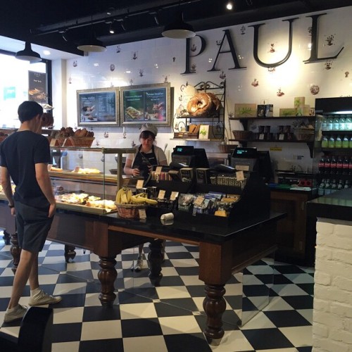 Good morning from Paul bakery. Nice start to the morning #tea #croissants #paul #paulbakery #breakfa