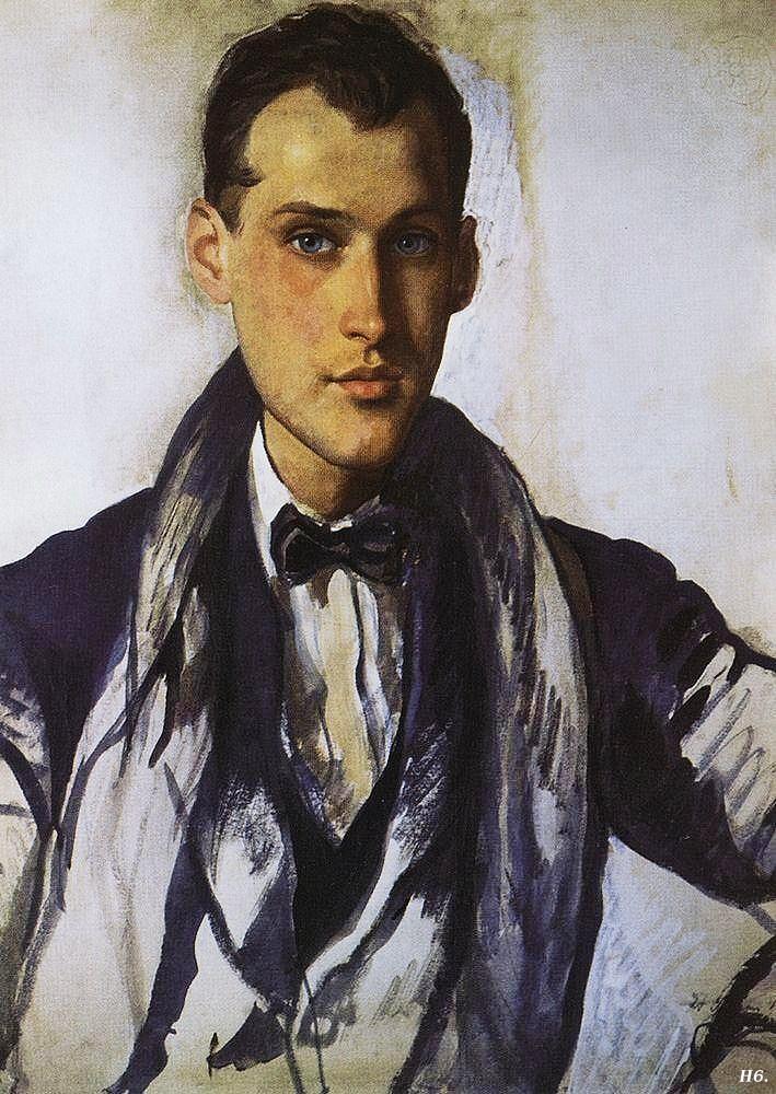 hadrian6:  Portrait of Sergei Rostislavovich Ernst. 1921. Zinaida Serebriakova. Russian.