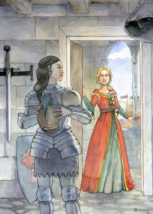 bidonicart:AU: Cersei discovers Lyanna is the Knight of the Laughing Tree for @valoisqueens! I hop