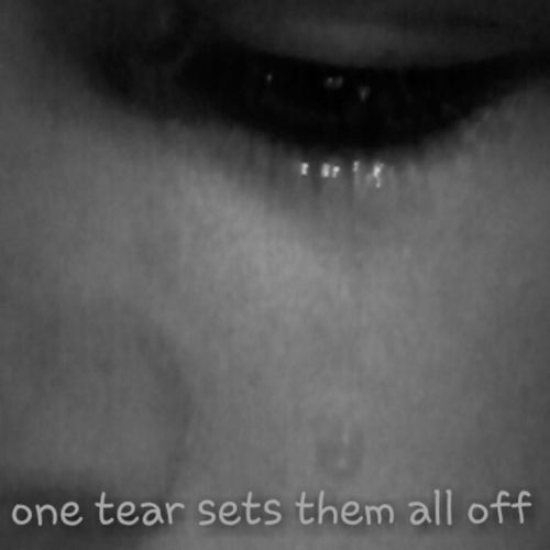 One tear sets them all off on We Heart It.