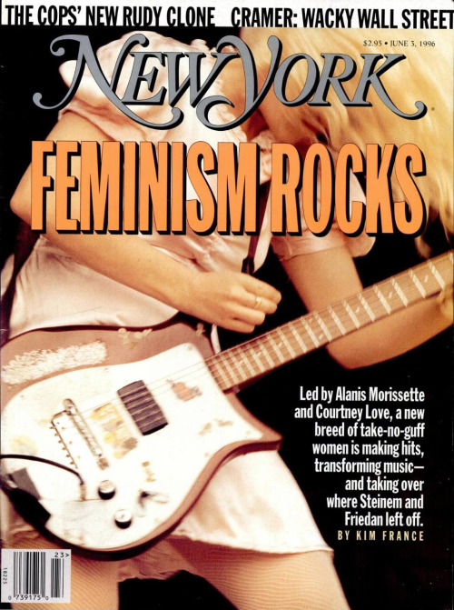 90spunkrockfeminism:Kat Bjelland on the cover of New York magazine, June 3, 1996