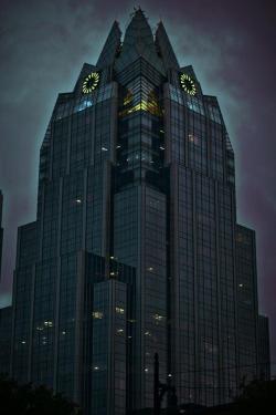 evilbuildingsblog:  Frost bank tower in Austin Tx. Built to look like an owl