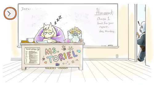 anubis-005:Toriel is a very dedicated teacher, and I dedicate this to all the wonderful teachers I