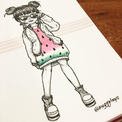 Watermelon dress girl, 2017Inspired by outfits on tokyofashion