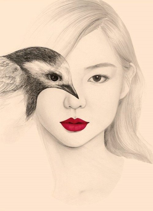 actegratuit:  girls & birds by   OkArt  