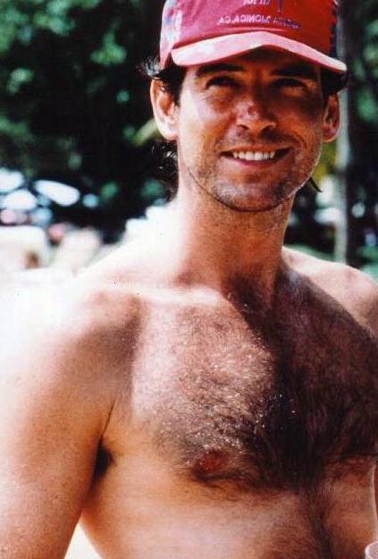 Pierce Brosnan and that hairy chest!