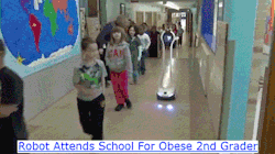 thefrogman:  tyleroakley:  ideal life  This robot is for a very sick little boy who suffers from eosinophilic esophagitis and anaphylactic shock syndrome. His obesity is a symptom and unrelated to why he must send a robot to school.  If there are even