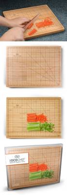 gonnawannagetit:  Obsessive Chef Bamboo Cutting Board   Finally, a cutting board with lines that is as exacting in its standards as you are A multitude of guide lines a different grid sizes and angles ensure your cuts are precise Lines are burnished in