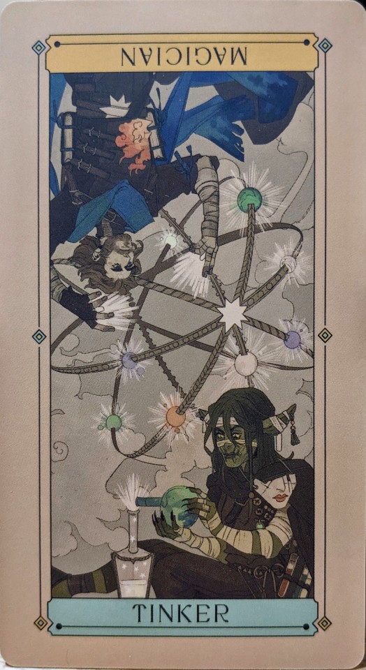 Mighty Nein Player Character Oracle Cards.